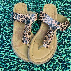 Blofish leopard sandals/ flip flops. 8.5 worn couple of times